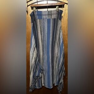 Stetson Blue and Gray Maxi Skirt